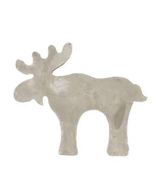 Statue reindeer cement 7x2x6cm - Grey