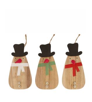 Hanger paulownia wood 15x9x2.5cm - Multi