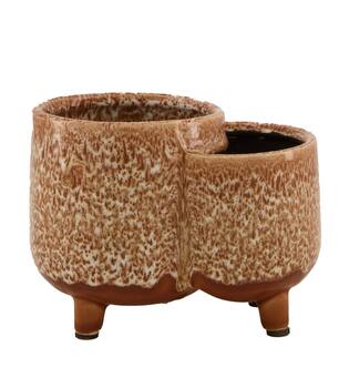 Planter ceramic on feet 17x10.5x11.5cm