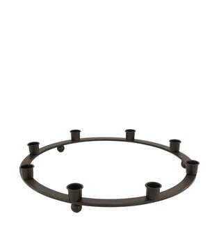 Candle holder metal 38x38x5cm - Black