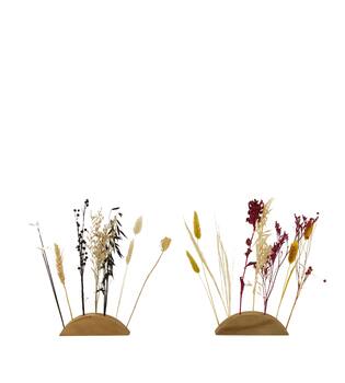 Dried flower nature with wooden base 17.5x3.5x29.5cm A/2