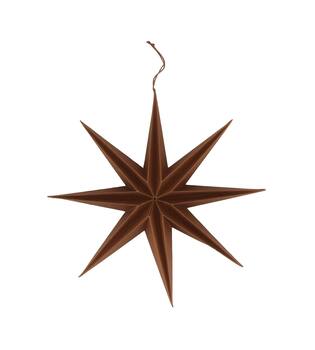 Hanger star paper 30x6.5x30cm - Brown