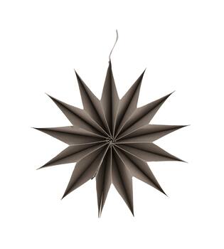 Hanger snowflake paper 30.5x8cm - Grey