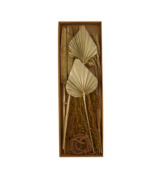 Dried flower exotic grass mix nature in tray 57x18x3cm