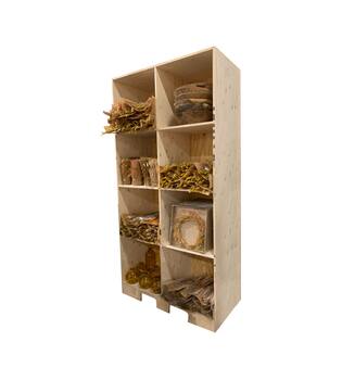 Concept dried flowers shelf display 60x120x240cm