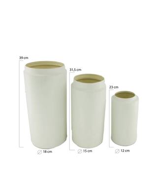 Vase metal Ø18x39cm S/3