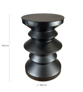 Bijzettafel Owen - Metaal - 38.5x54.5cm - Zwart