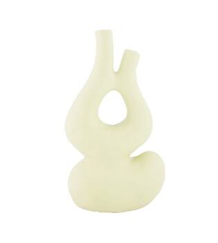 Vase ceramic 15.5x8x27.5cm - Cream