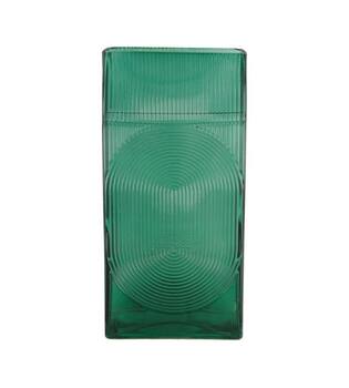 Vase glass 14.5x6.5x30cm - Green