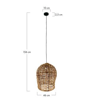 Ceiling light round banana leaves nature 46x46x56cm
