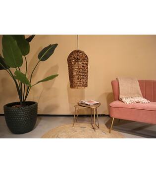 Ceiling light round banana leaves nature 28x28x58cm