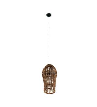 Hanglamp Hanoi - Bananenblad - 28x28x58cm - Bruin