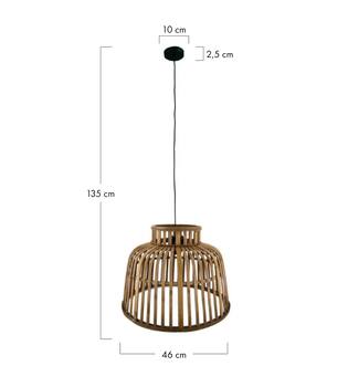 Ceiling light bamboo 46x46x35cm