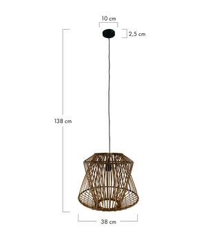 Ceiling light bamboo 38x38x32cm