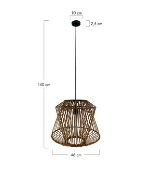 Ceiling light bamboo 46x46x40cm