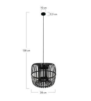Ceiling light round bamboo 38x38x32cm