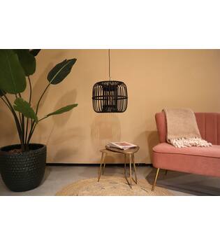 Ceiling light round bamboo 38x38x32cm