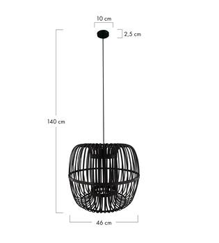Ceiling light bamboo 46x46x40cm