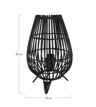 Table lamp bamboo 22x22x35cm