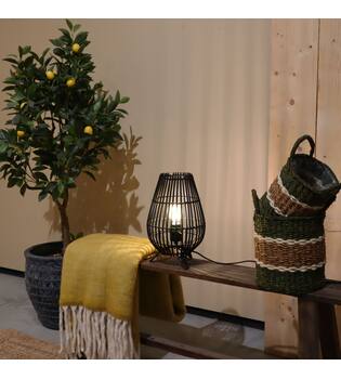 Table lamp bamboo 22x22x35cm