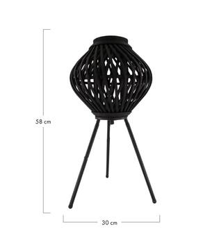 Lampadaire Essen - Bambou - 30x30x58cm - Noir