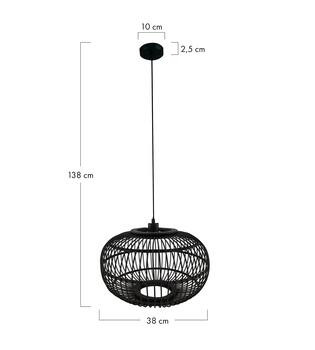 Ceiling light bamboo 38x38x27cm