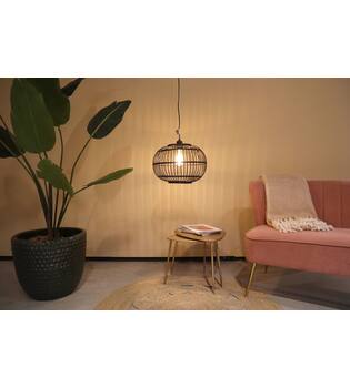 Hanglamp Varna - Bamboe - 38x38x27cm - Zwart