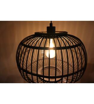 Hanglamp Varna - Bamboe - 38x38x27cm - Zwart