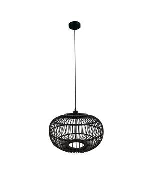 Hanglamp Varna - Bamboe - 38x38x27cm - Zwart