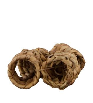 Napkin ring waterhyacinth 6x6x6cm 4pc