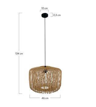 Ceiling light bamboo 46x46x34cm - Natural