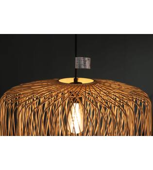 Ceiling light bamboo 46x46x34cm - Natural