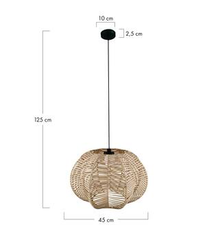Ceiling light rattan 45x45x25cm