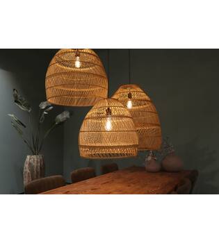 Ceiling light rattan 68x68x76cm S/3