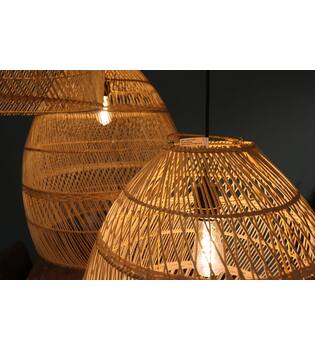 Ceiling light rattan 68x68x76cm S/3