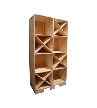 Display Concept dried flowers shelf wood 60x120x240cm