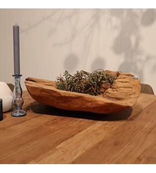 Bowl teak wood 60x60x14cm - Natural