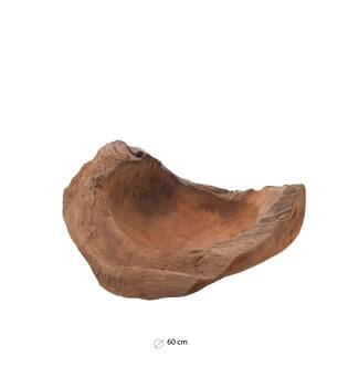 Bowl teak wood 60x60x14cm - Natural