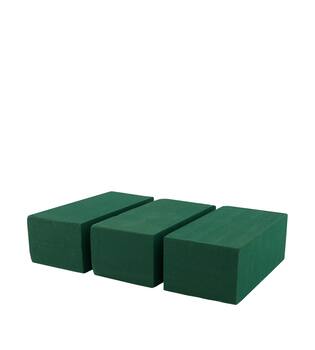 Floral foam rectangular packed foam 20x10x8cm 3pc 3pc - Natural