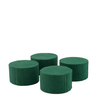 Floral foam round packed foam 8x8x5cm 4pc - Natural