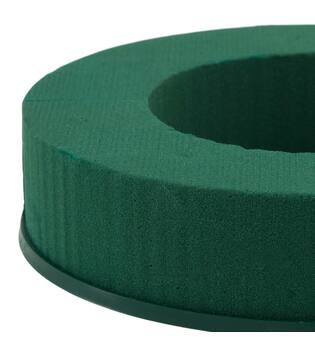 Floral foam ring packed foam 20x20x4.5cm - Natural