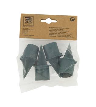 Dinnercandle holder plastic 2.2x2.2x6.5cm 4pc