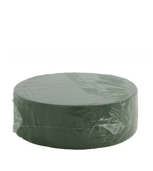 Floral foam round packed foam 22x22x7cm - Natural