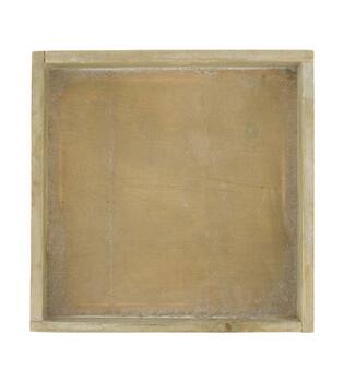 Dienblad vierkant - Vurenhout - 20x20x4cm - Natuurlijk