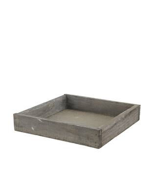 Tray square fir wood 20x20x4cm - Natural