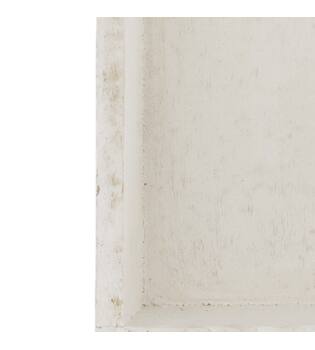 Tray square fir wood 30x30x4cm - White