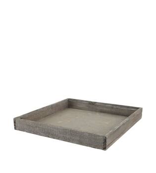 Tray square fir wood 30x30x4cm - Natural