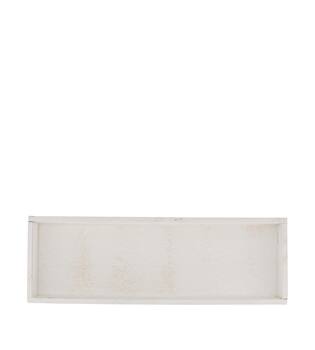 Tray fir wood 42x14x3cm - White