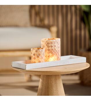 Tray fir wood 42x14x3cm - White