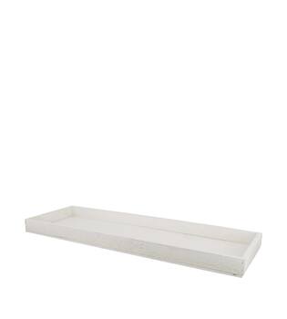 Tray rectangular fir wood 60x20x4cm - White